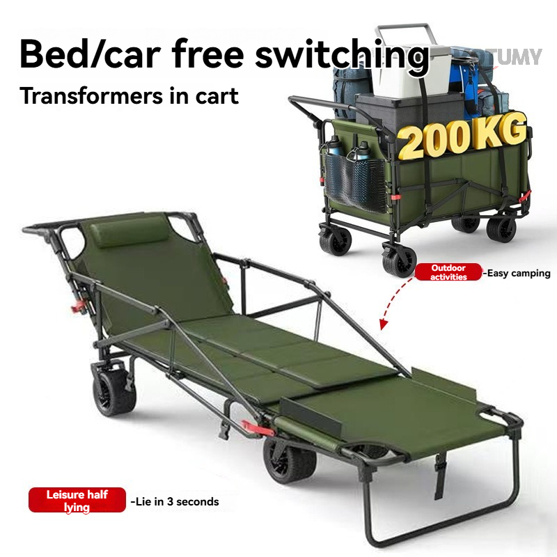 Foldable Camping Wagon with Ta - Sports Equipment Trolley 评论和价格