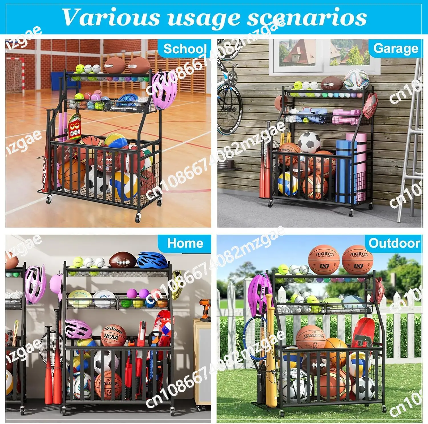 Sports Equipment Storage Bag I - Sports Equipment Bag With Wheels 评论和价格