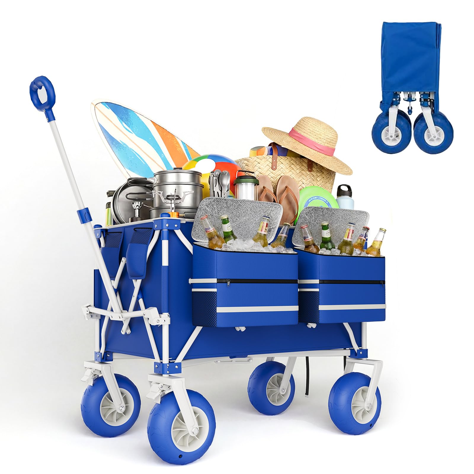 Heavy Duty Beach Wagon Cart 46 - Sports Equipment Trolley 评论和价格