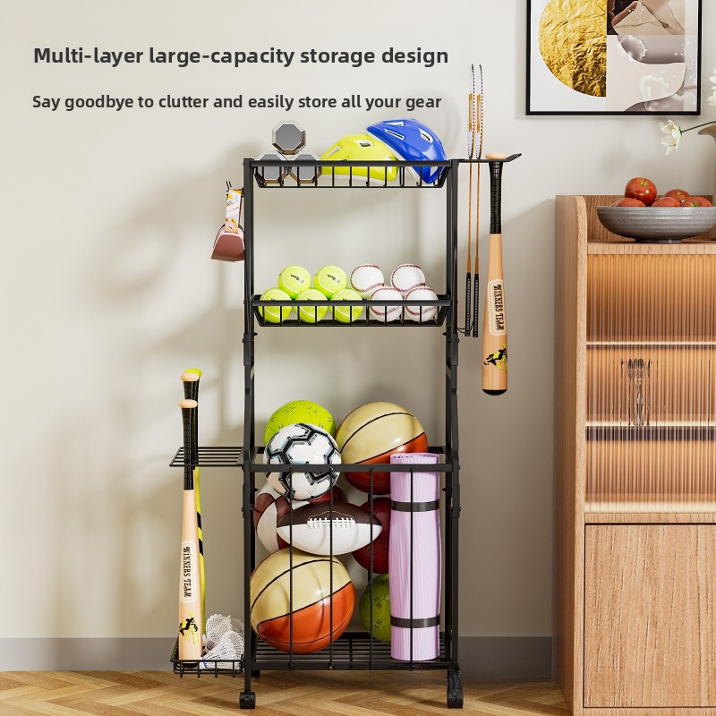 Fitness equipment storage rack - Sports Equipment Trolley 评论和价格