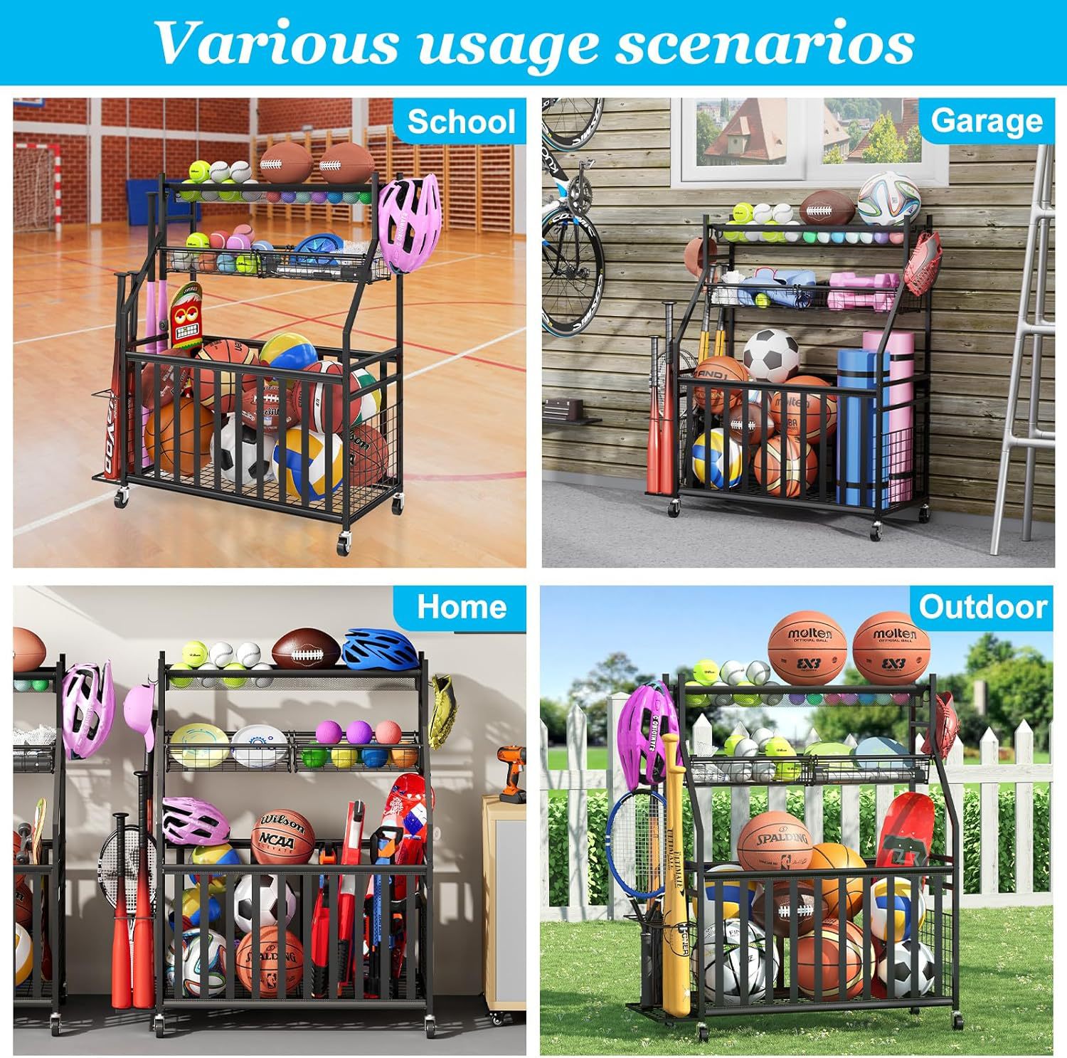 Sports Equipment Storage Bag I - Sports Equipment Bag With Wheels 评论和价格