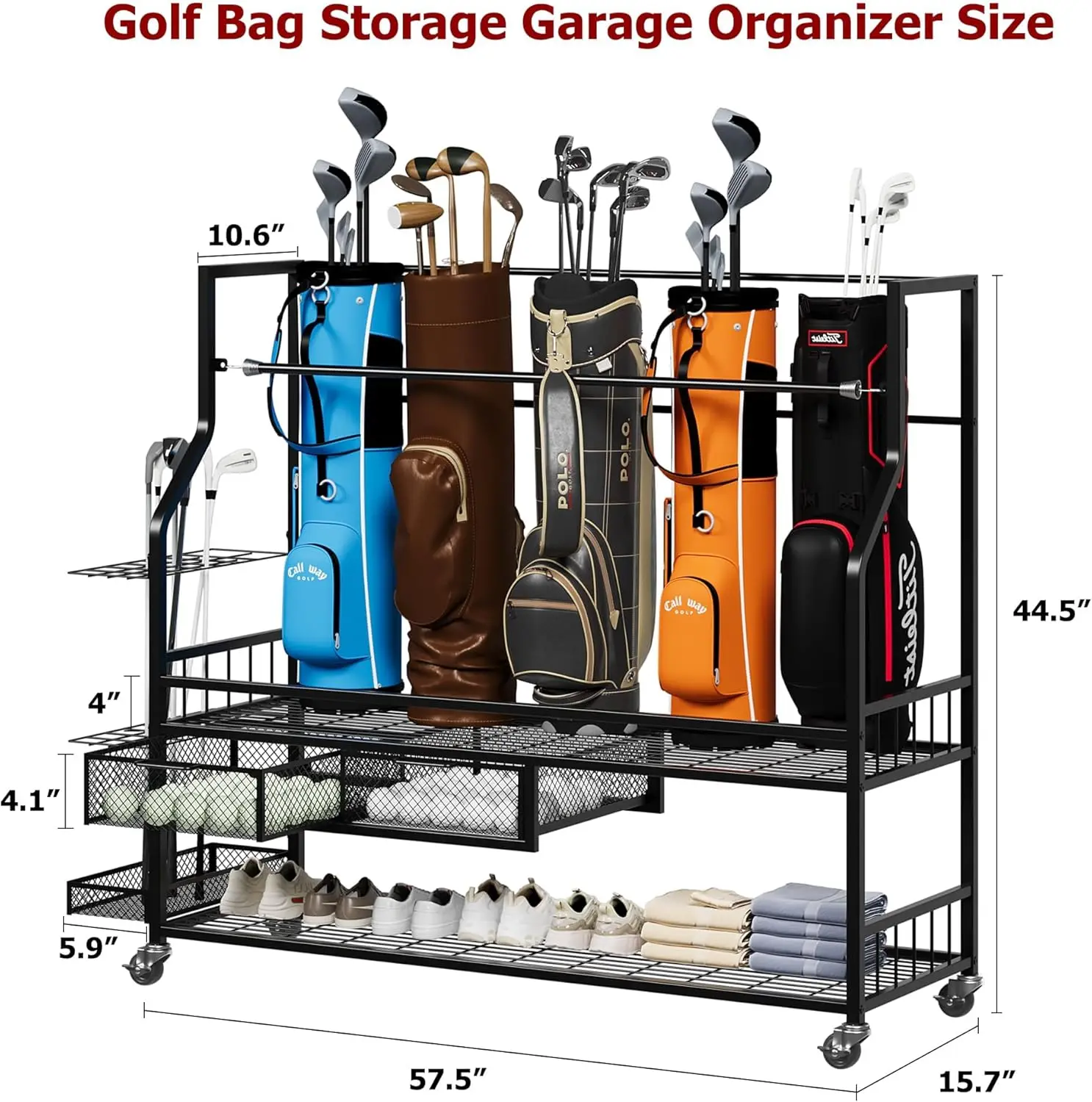 Multifunctional Rolling Golf B - Sports Equipment Bag With Wheels 评论和价格