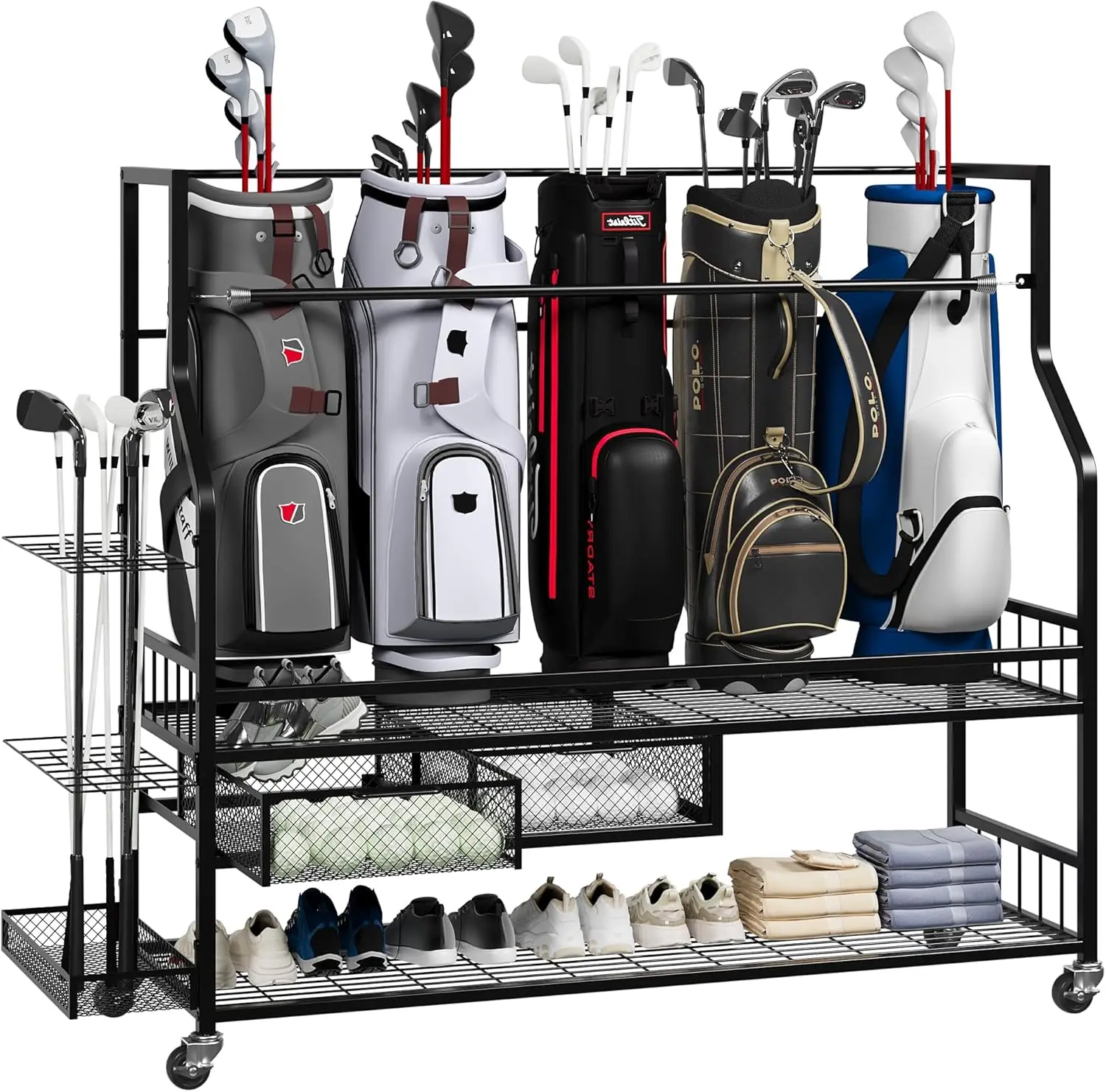 Multifunctional Rolling Golf B - Sports Equipment Bag With Wheels 评论和价格