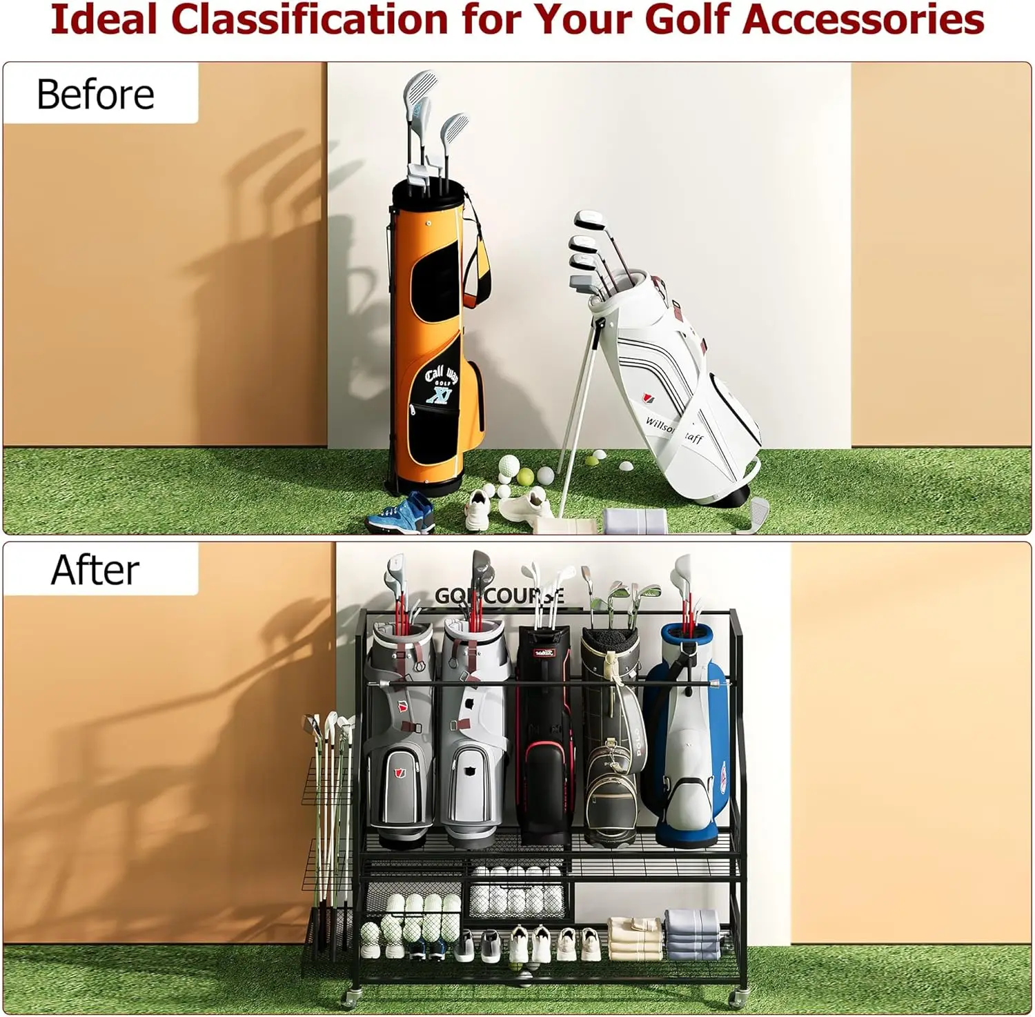 Multifunctional Rolling Golf B - Sports Equipment Bag With Wheels 评论和价格