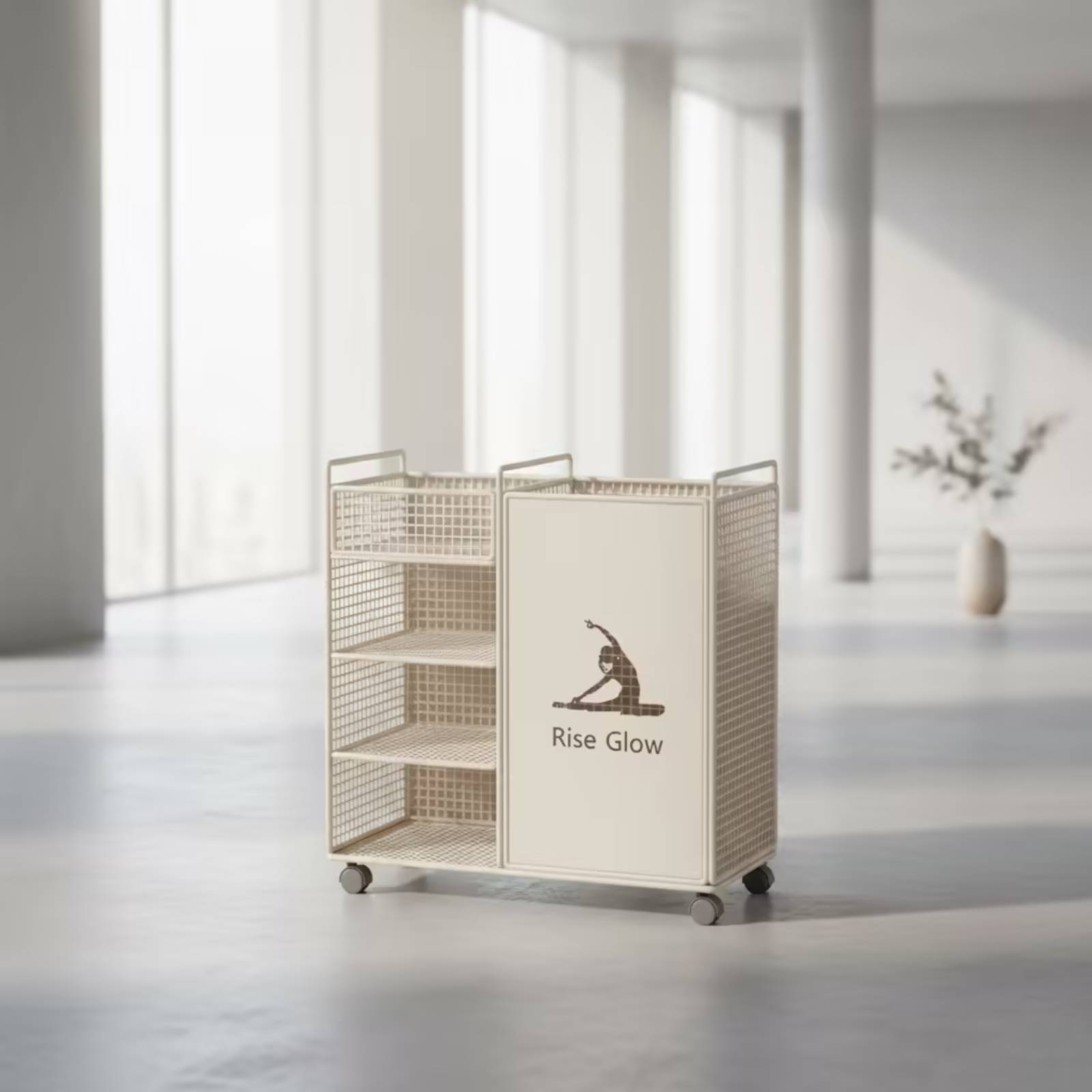 Fitness Equipment Rack with Wh - Sports Equipment Trolley 评论和价格